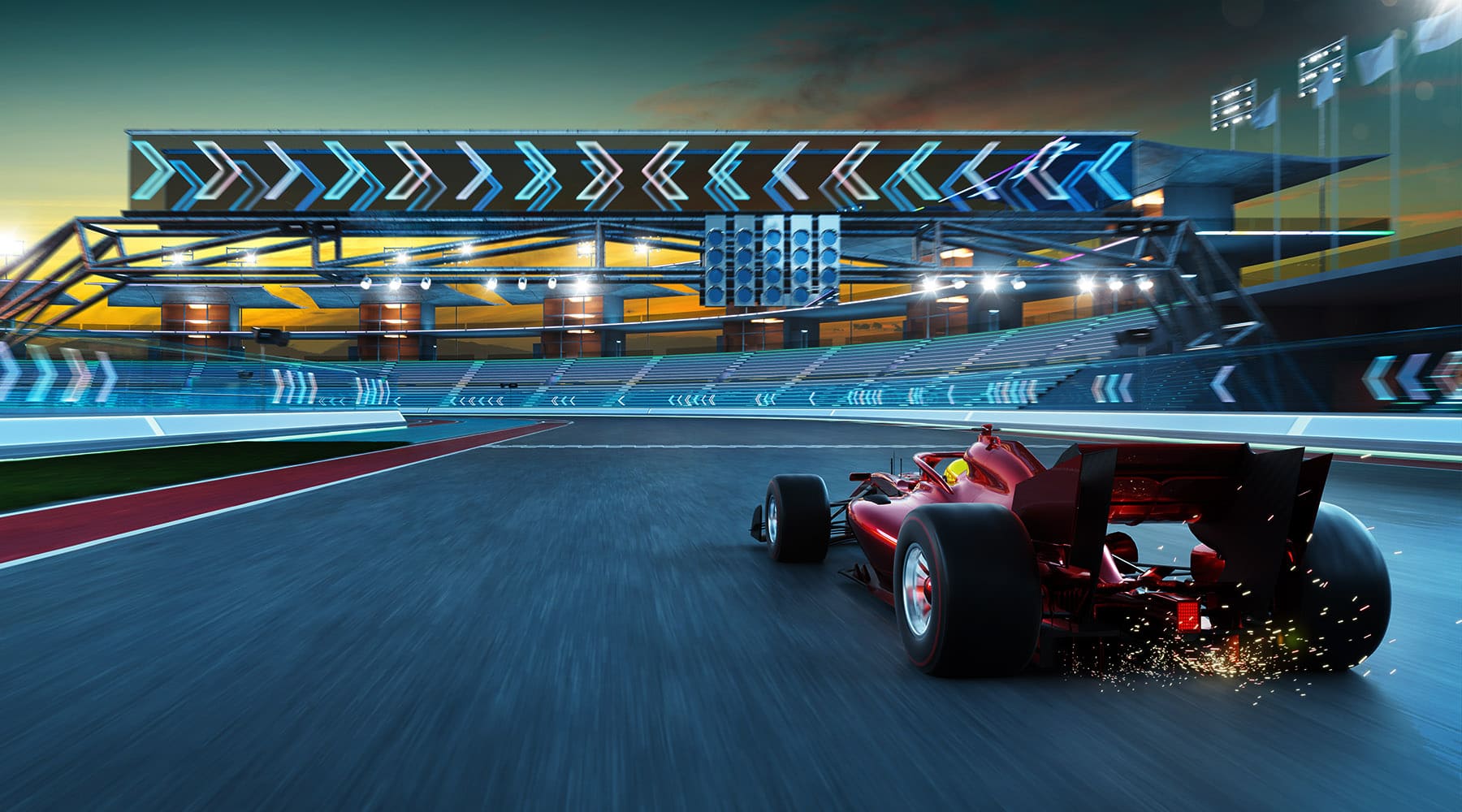 Front view of GF500 Flight Simulator Cockpit